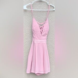 Papaya Pink Crisscross Romper